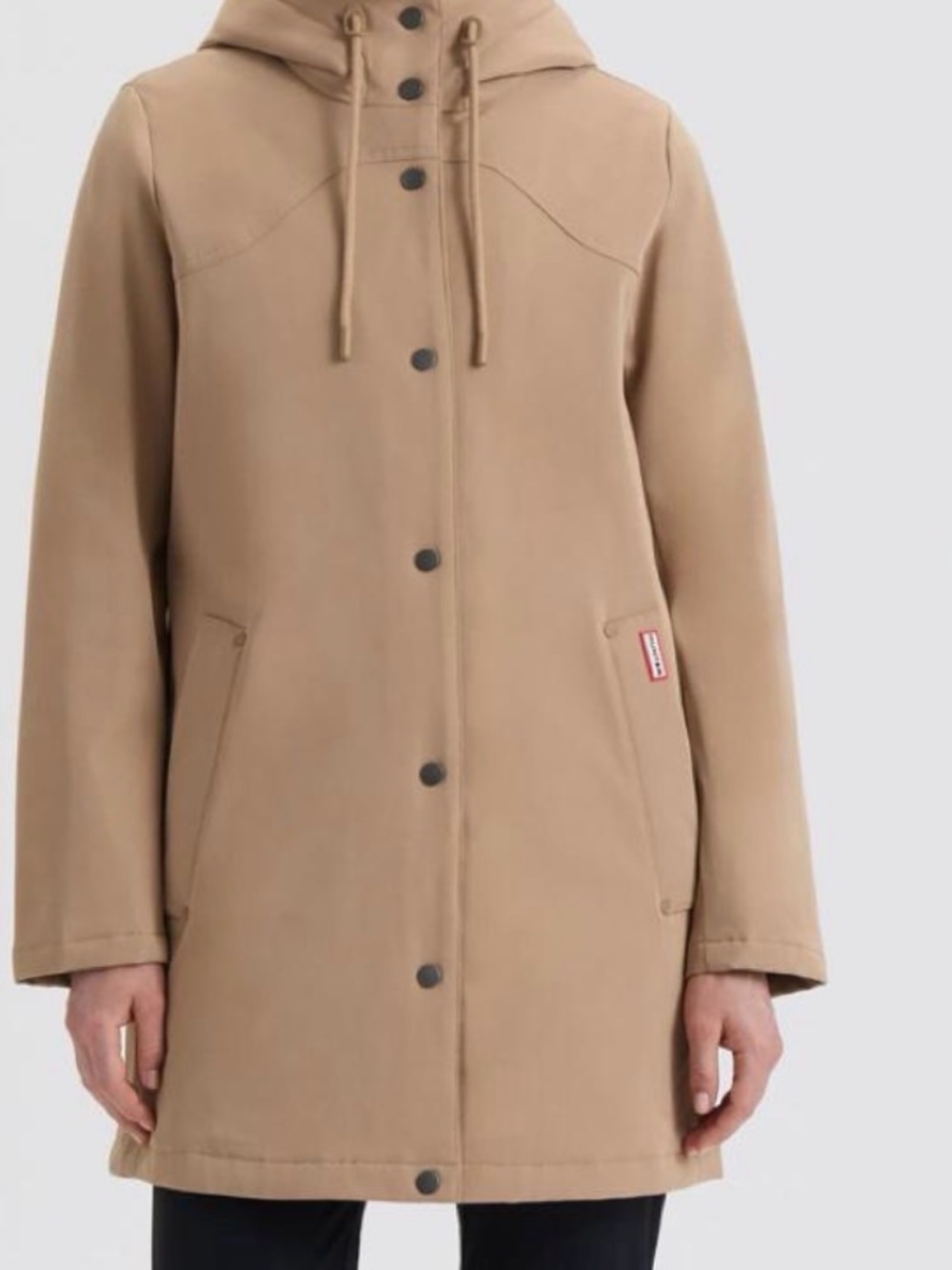 Hunter Women's Hooded Rain Coat in Beige
